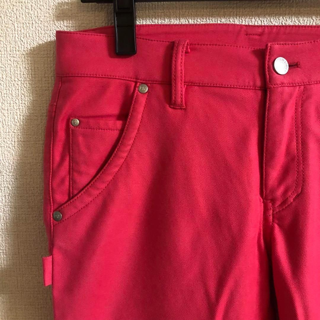 パーリーゲイツ 冬用 裏起毛 パンツ ピンクレッド サイズ1