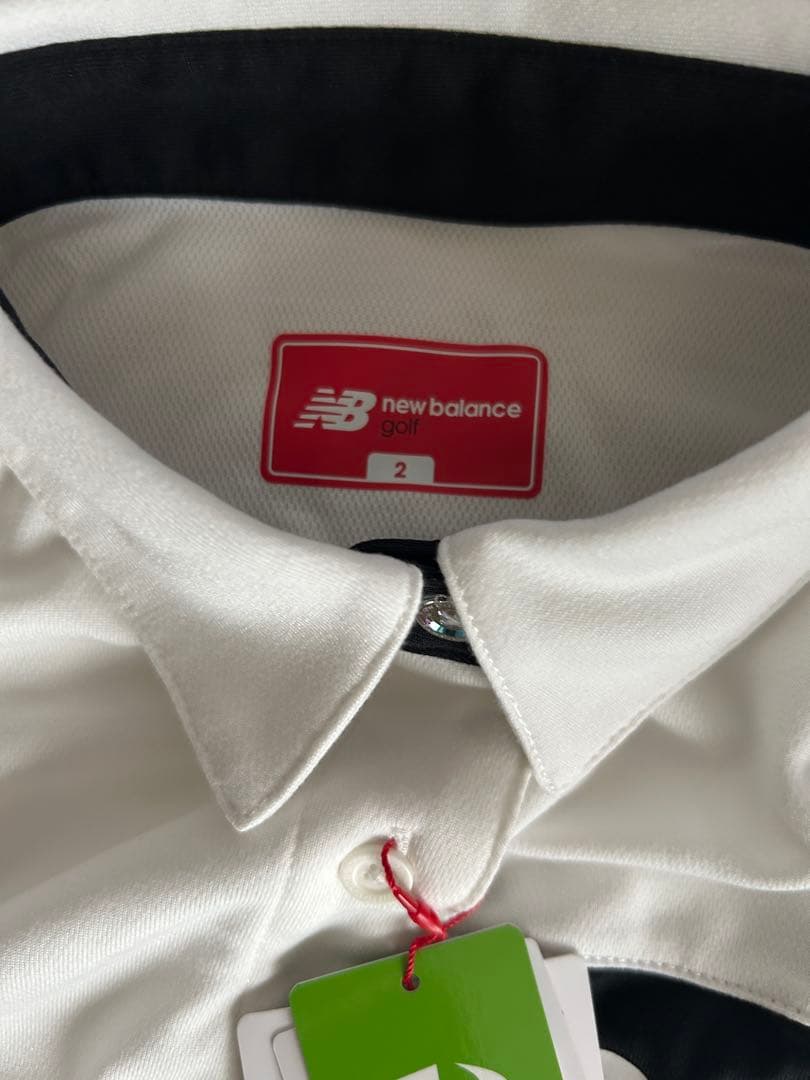 New Balance⭐︎長袖ポロシャツ L ホワイト⭐︎新品未使用⭐︎タグ付き