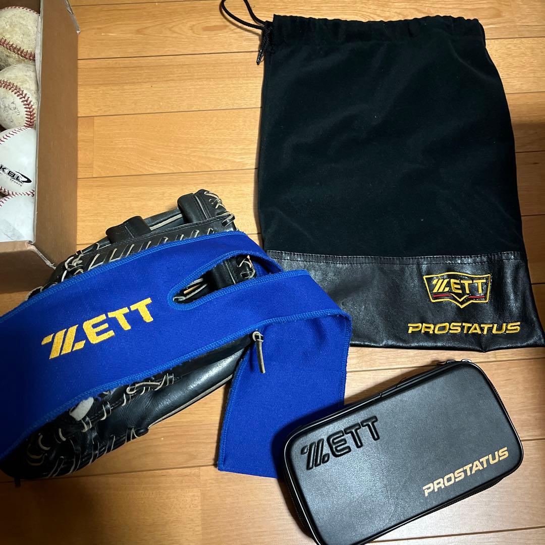 ゼット　プロステイタス　硬式　外野用グローブ　ブラック