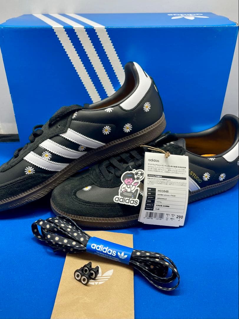 adidas FACE STUDIO シューズ 黒/白 花柄