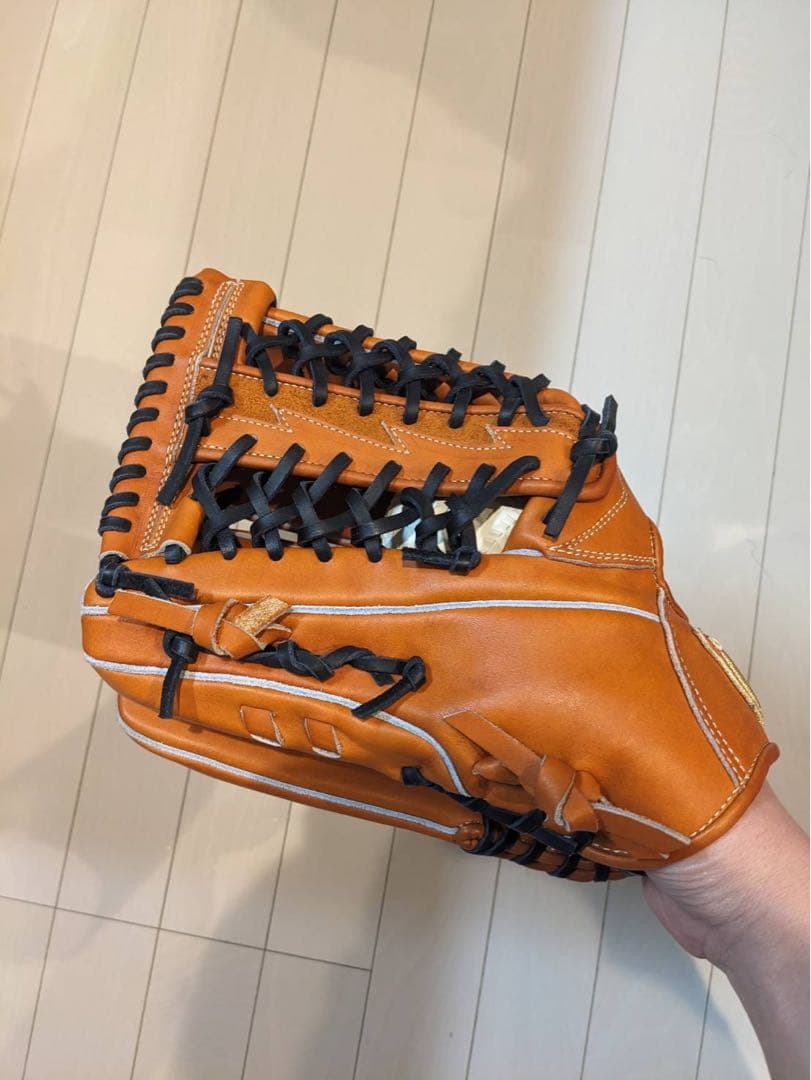 【美品】Wilson ウィルソン 左用 外野用 軟式グローブ ブラウン