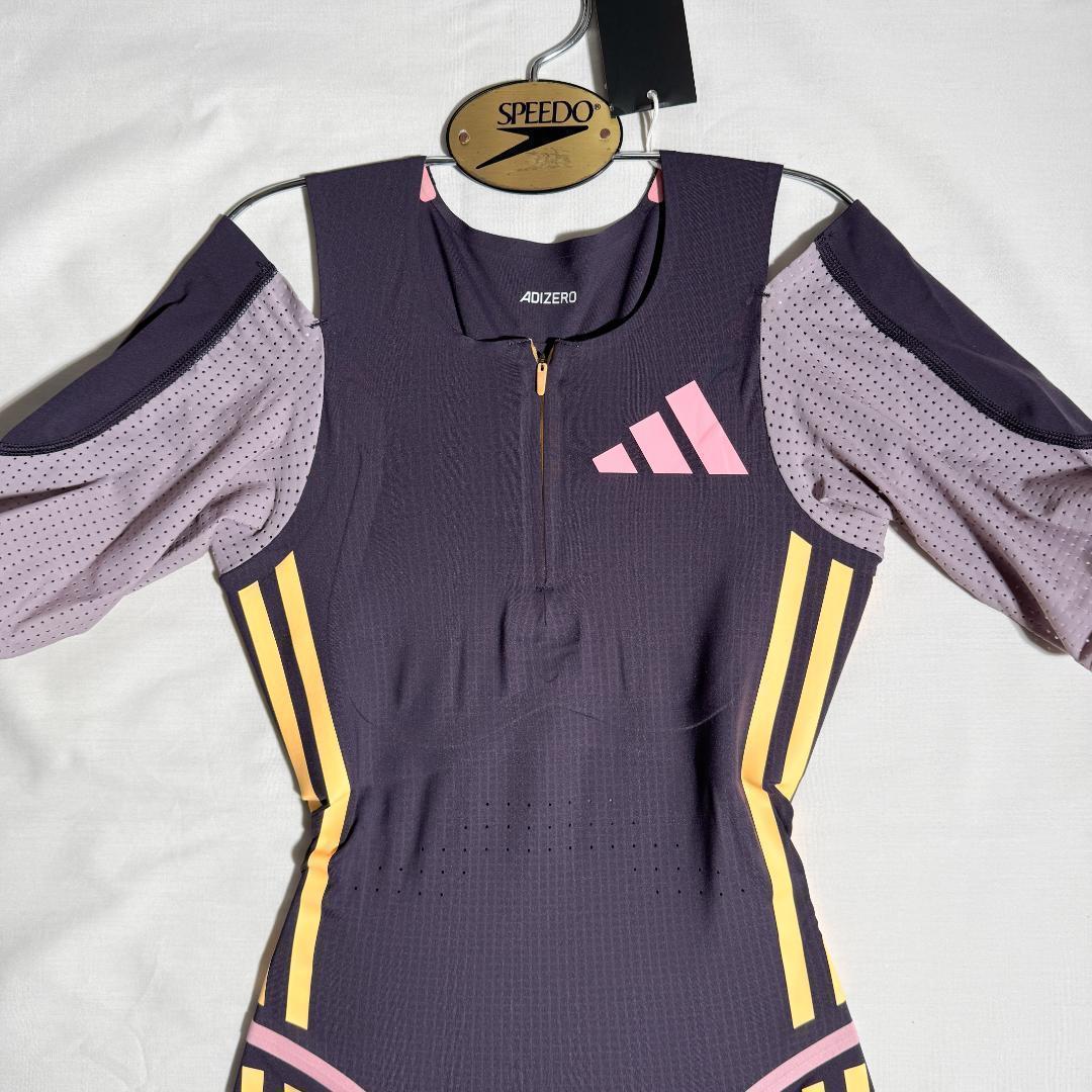 adidas アディダス 女子陸上 レーシングレオタード UK S