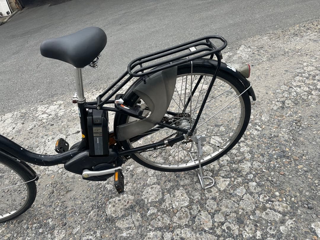 YAMAHA黒の電動アシスト自転車