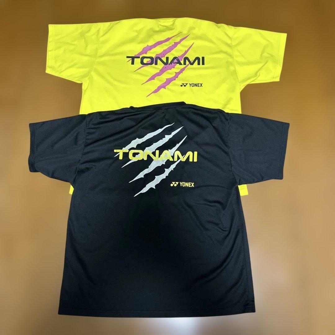 トナミ バドミントンシャツ イエロー ブラック　激レア