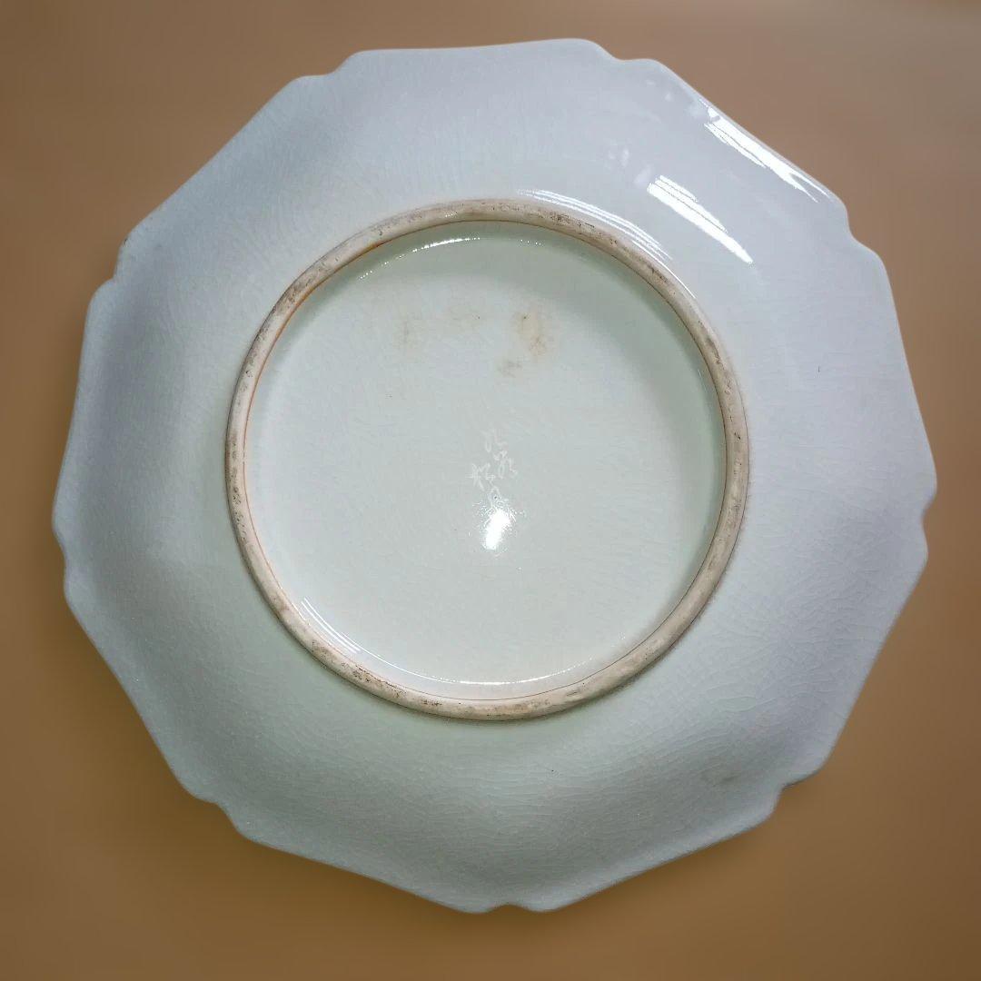 八角形の風景画皿　額皿　昭和レトロ