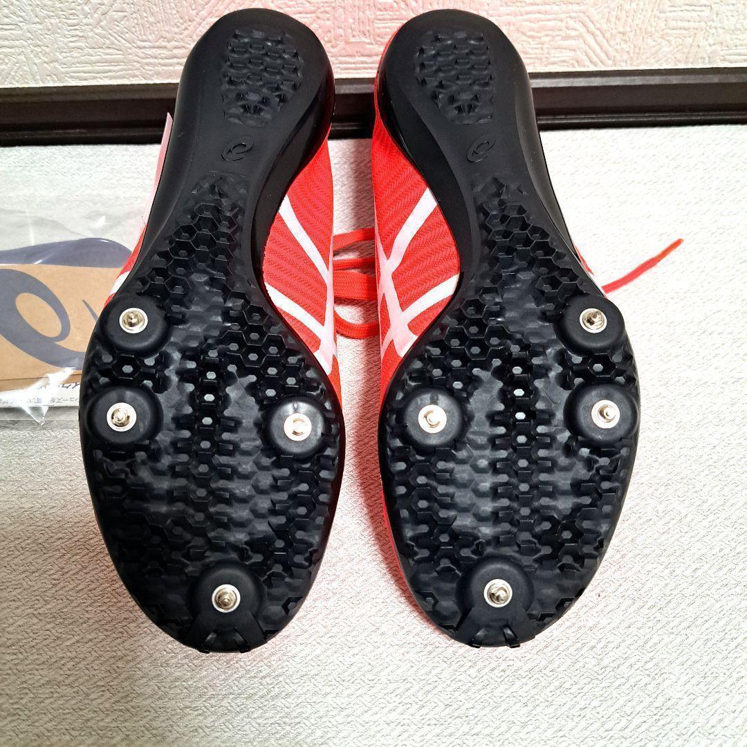 未使用　ASICS スパイクシューズ オレンジ　陸上　アシックス　スポーツ　靴