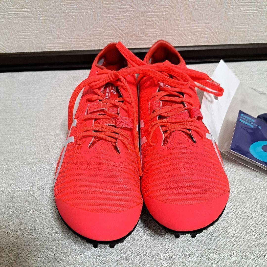 未使用　ASICS スパイクシューズ オレンジ　陸上　アシックス　スポーツ　靴