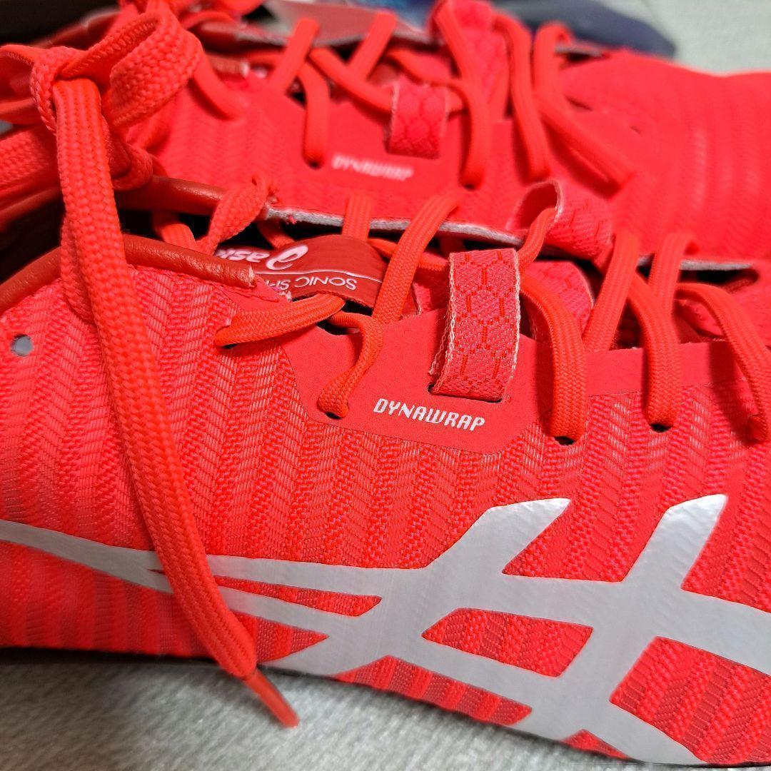 未使用　ASICS スパイクシューズ オレンジ　陸上　アシックス　スポーツ　靴