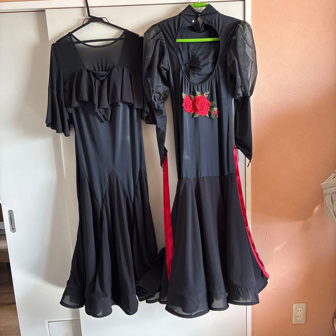 ブラックダンスドレス2点セット XL