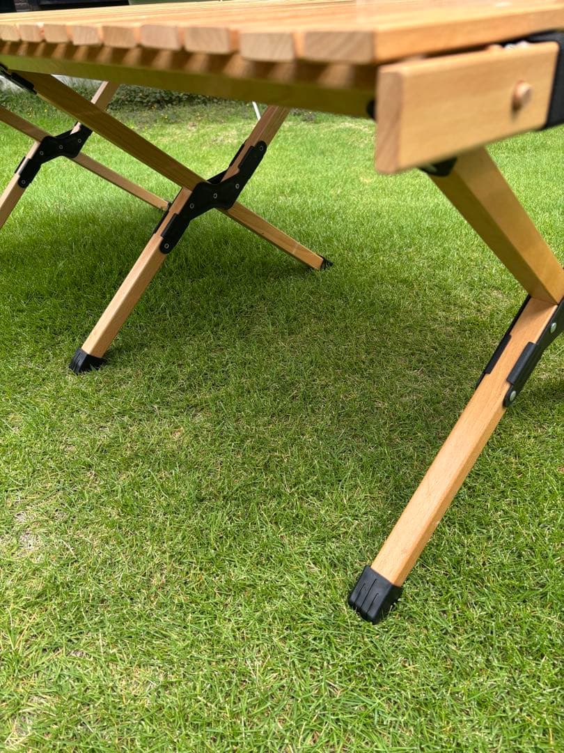 FIELDOOR ウッドロールトップテーブル 天然木