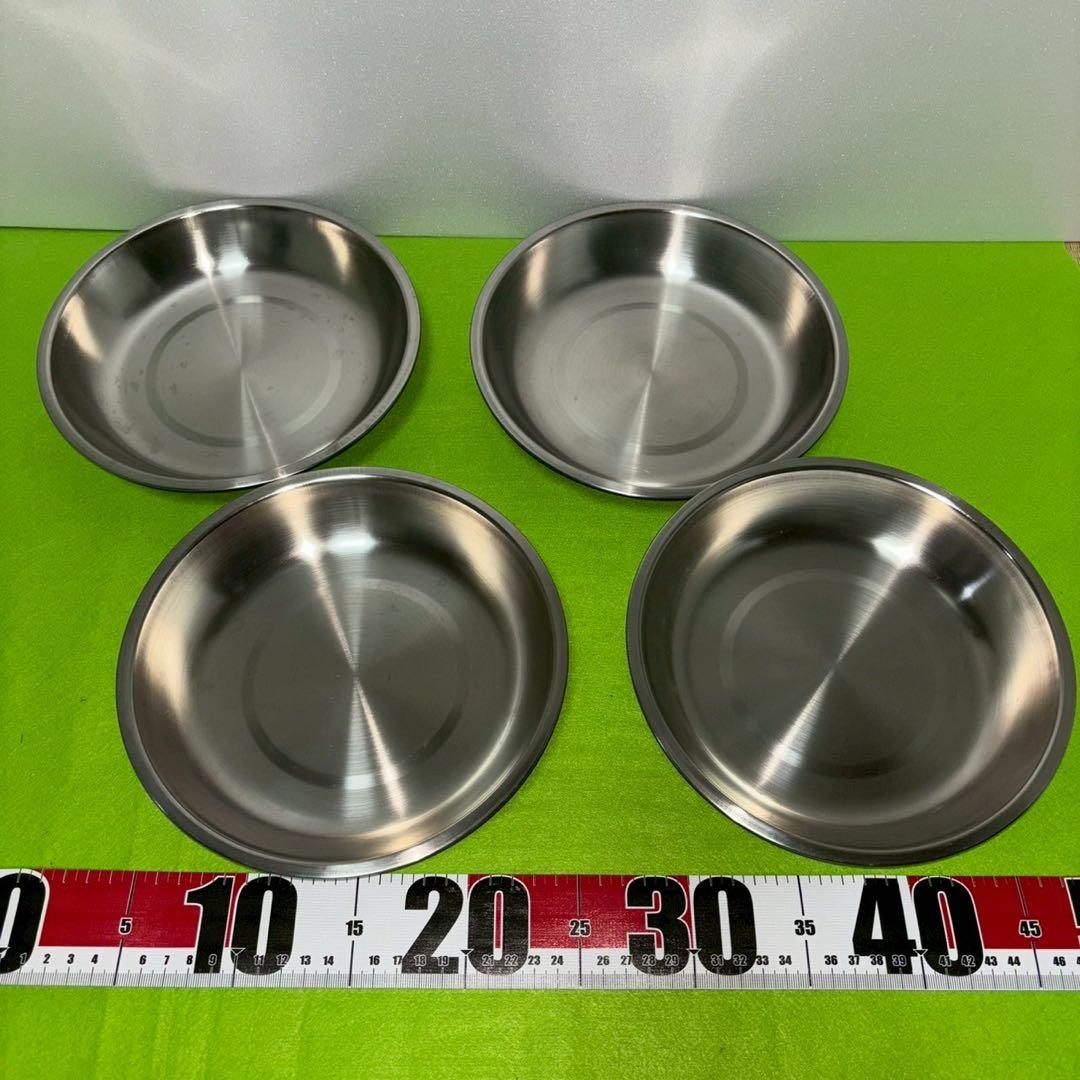ステンレス製アウトドア皿4枚×7セット