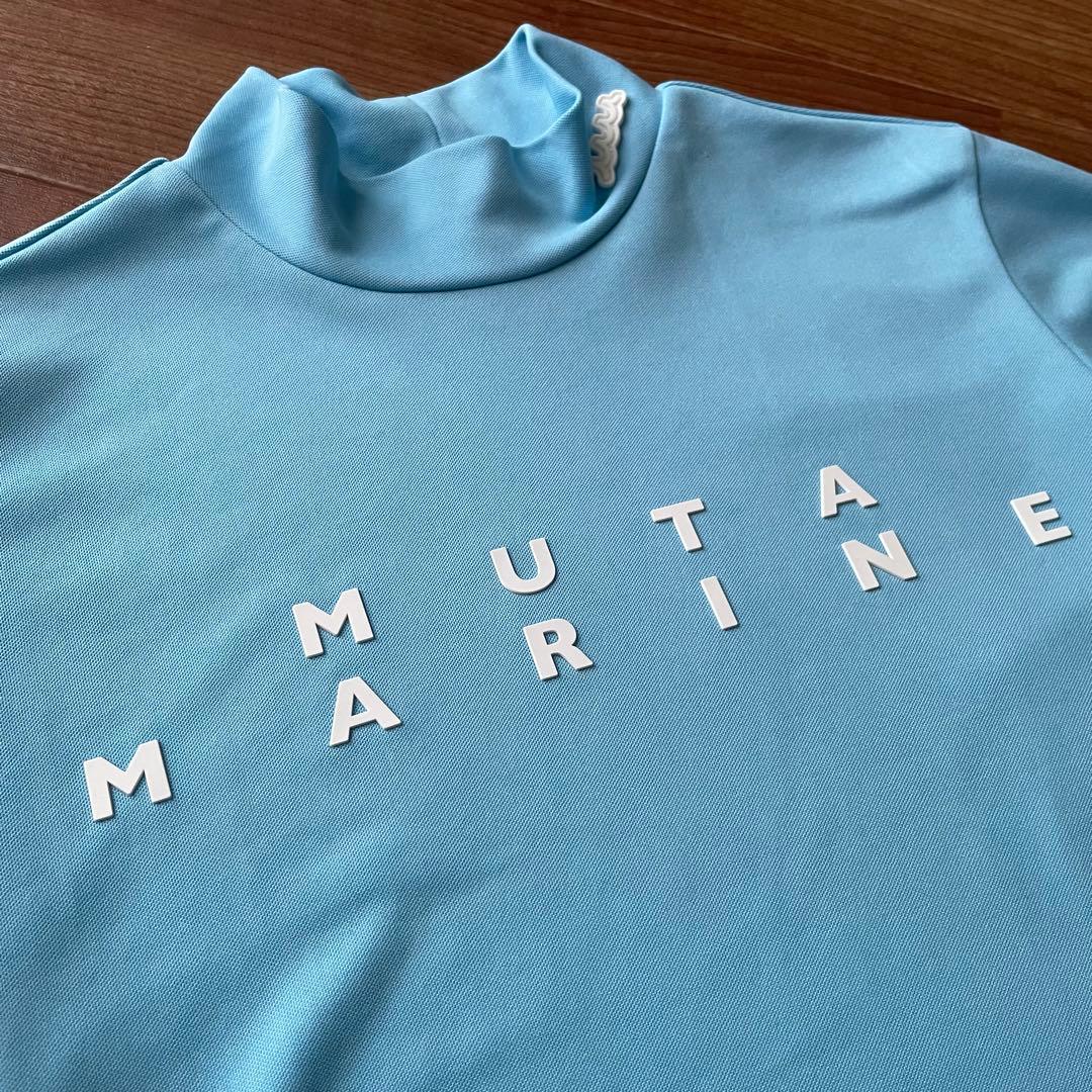 MUTA MARINE モックネックシャツ ライトブルー　ゴルフ　レディース