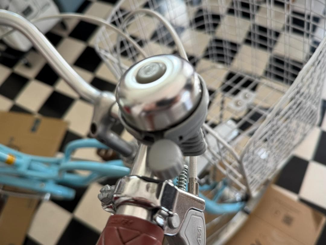 ◇子供用自転車 女の子向け 22インチ LEDオートライト パステルブルー◇