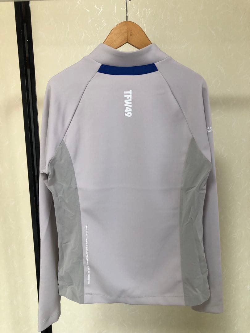 TFW49 MOCK NECK HALF ZIP GREY サイズS