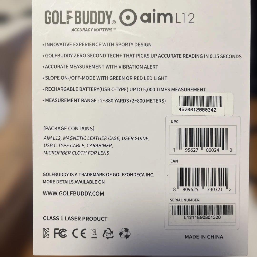 GOLFBUDDY (ゴルフバディー) aim L12 ゴルフレーザー距離計