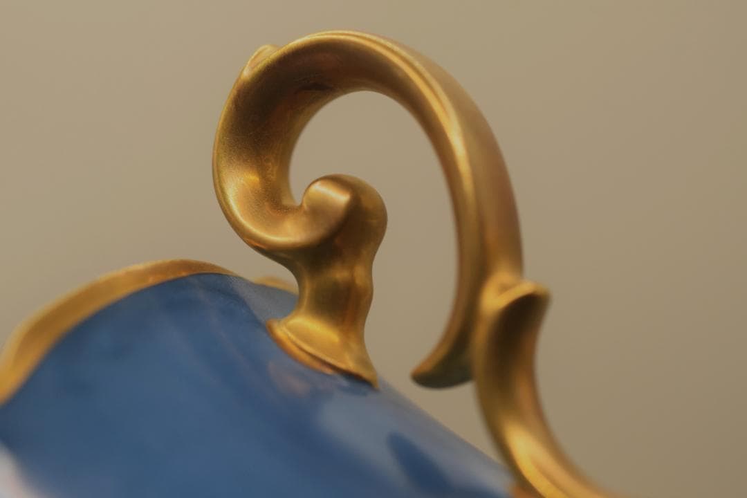 ノリタケ　スタジオ・コレクション　ブルー金彩デミタスカップ６客セット