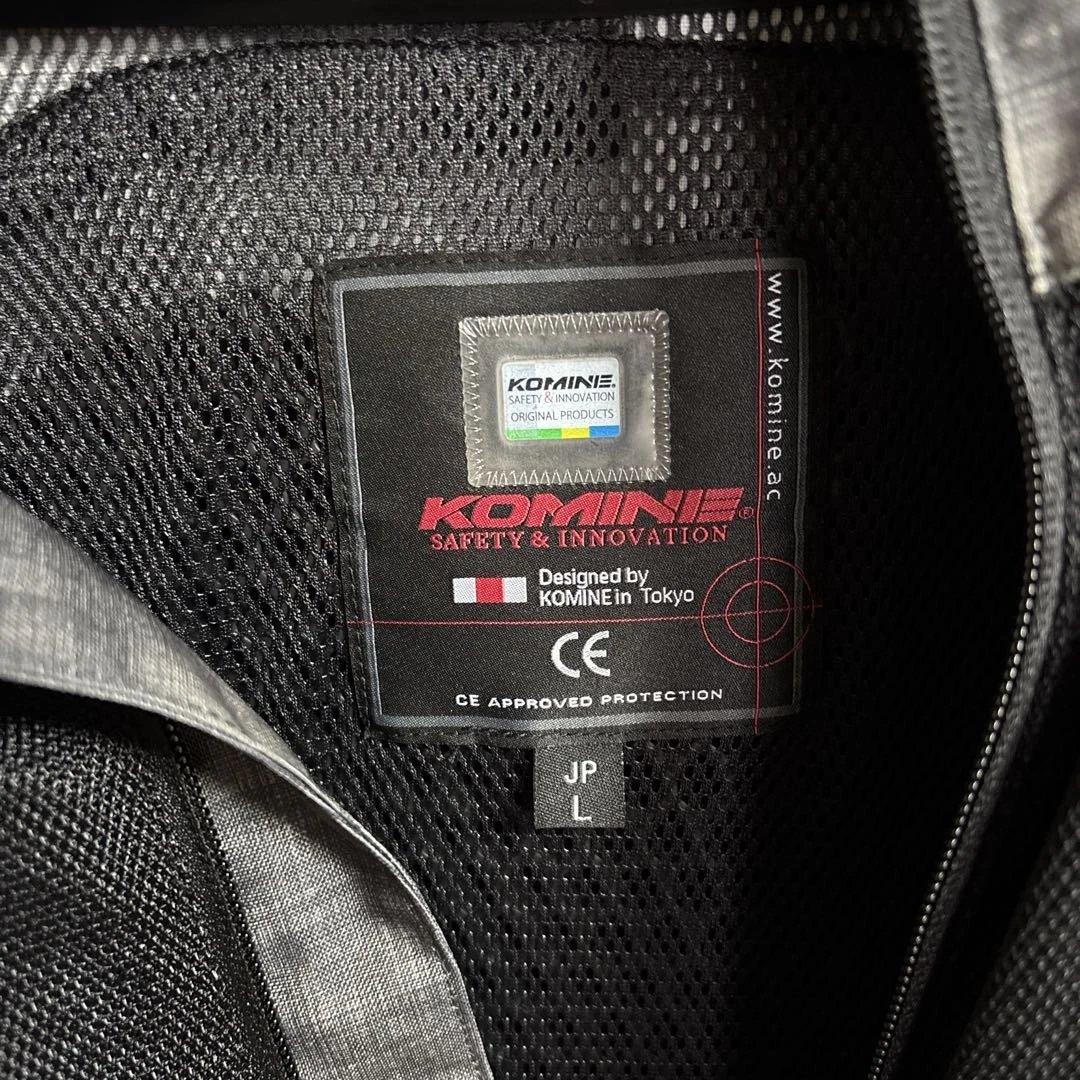 Komine ハーフメッシュサイクルジャケット L ブラック/グレー
