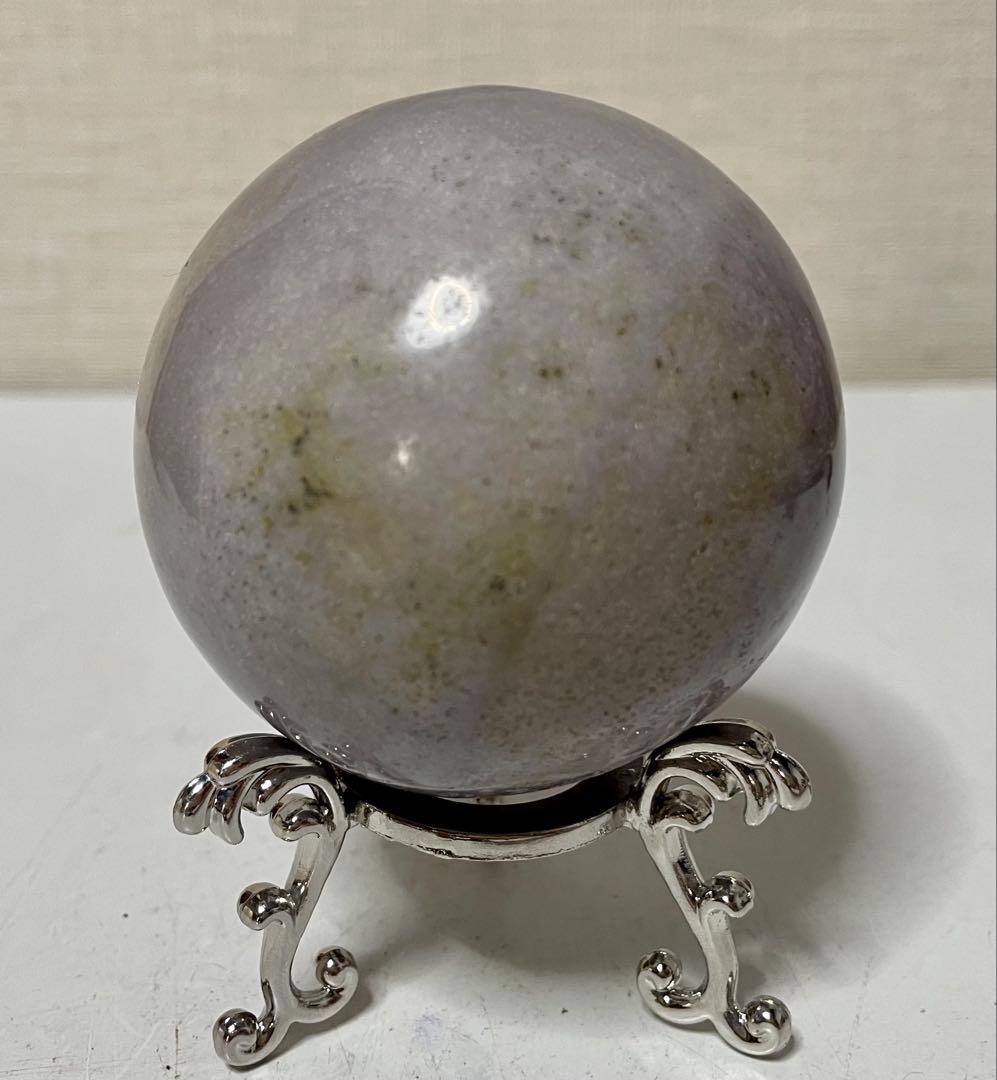 グレープアゲート カルセドニー スフィア 鉱物標本 葡萄瑪瑙原石 風水晶 幸運