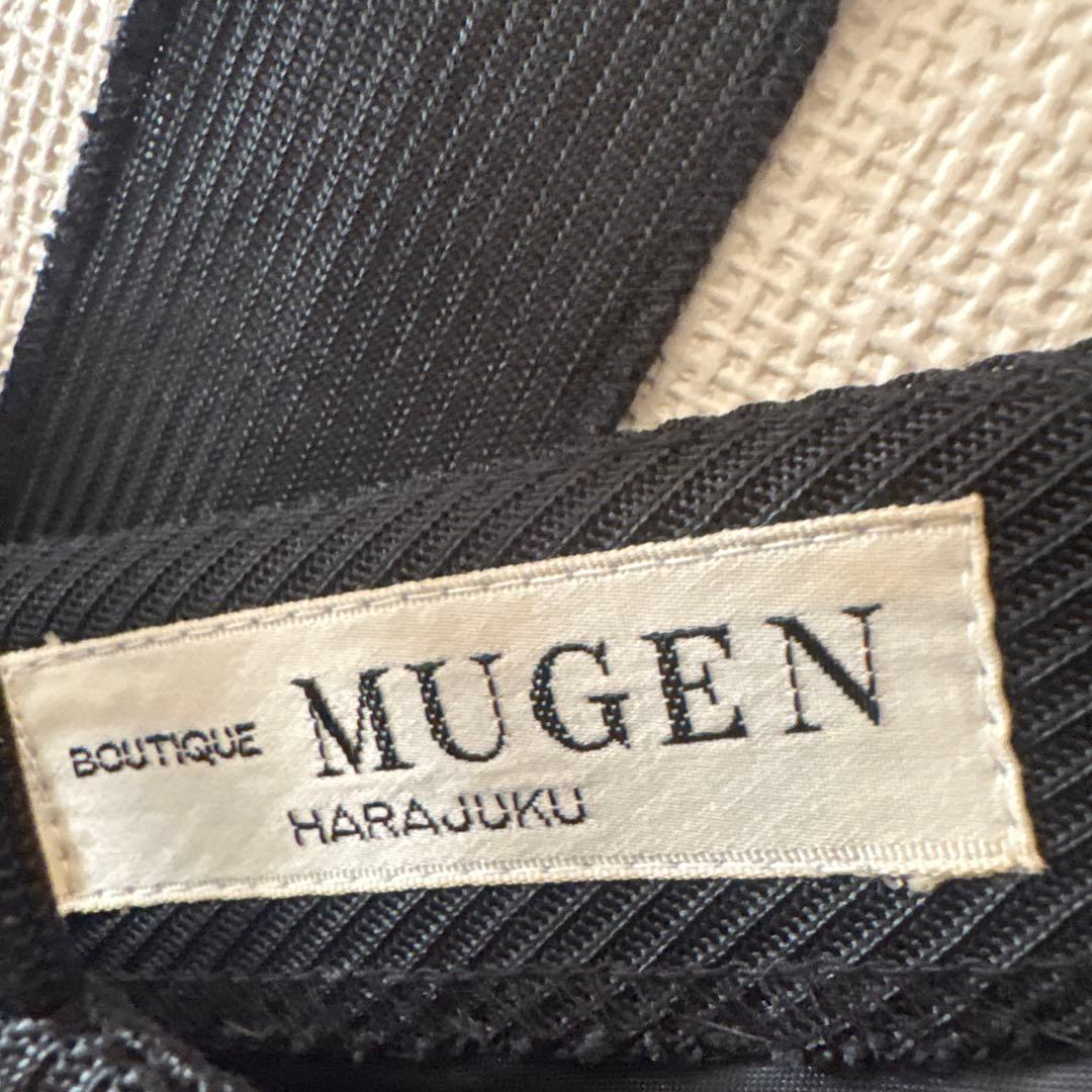 美品【used】MUGEN首元クロスデザイン社交ダンスドレス半袖BLACK