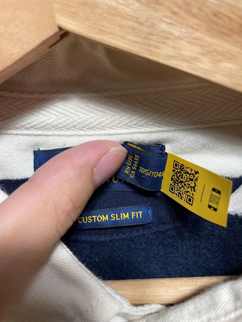 POLO RALPH LAUREN ラガーシャツ ネイビー/ホワイト