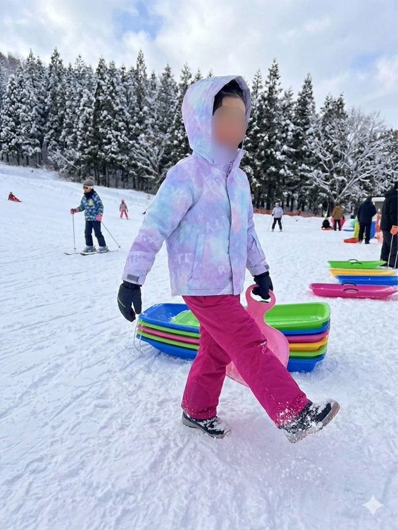 子ども用パステルカラー スキーウェアセット