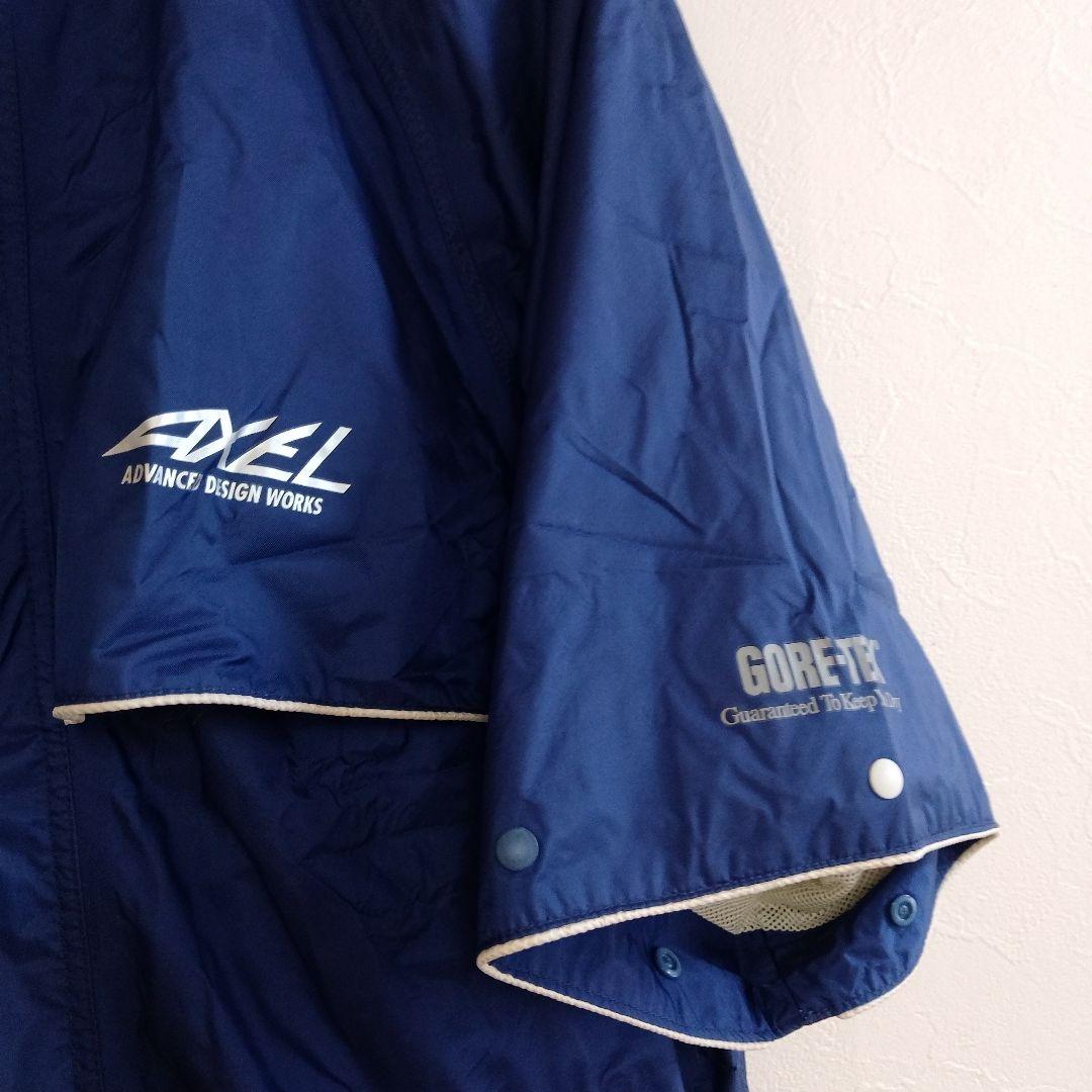 超美品　高級GORE-TEX 　AXELメンズゴルフレインウェアネイビー LL