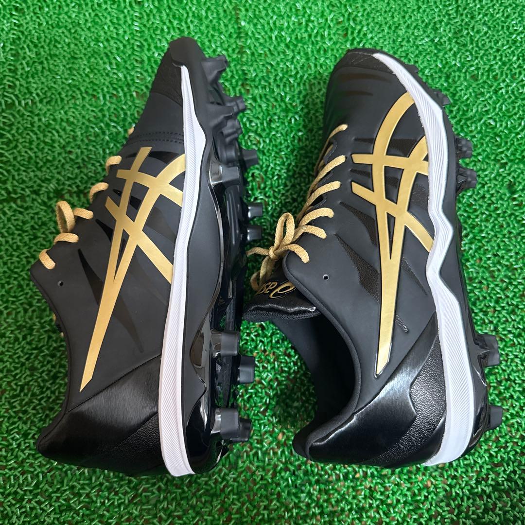 アシックス ゴールドステージ 野球スパイク 27.5cm ブラック ゴールド