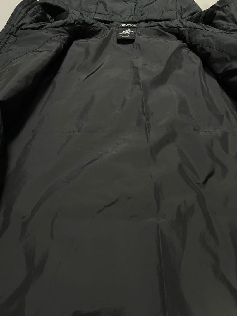 ★アディダス ダウン ベンチコート 黒 175cm男性着用