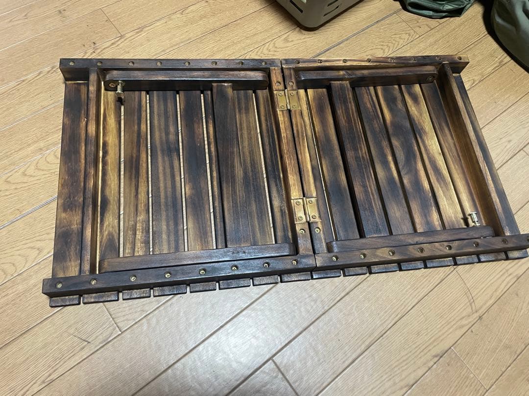 木製テーブル　キャンプフォールディングテーブル「付属ケース付き」