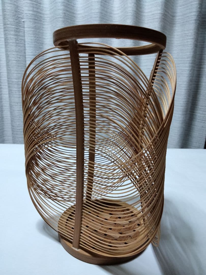 駿河竹千筋細工 竹花器 / 竹工房然林房/伝統工芸品「木の葉」