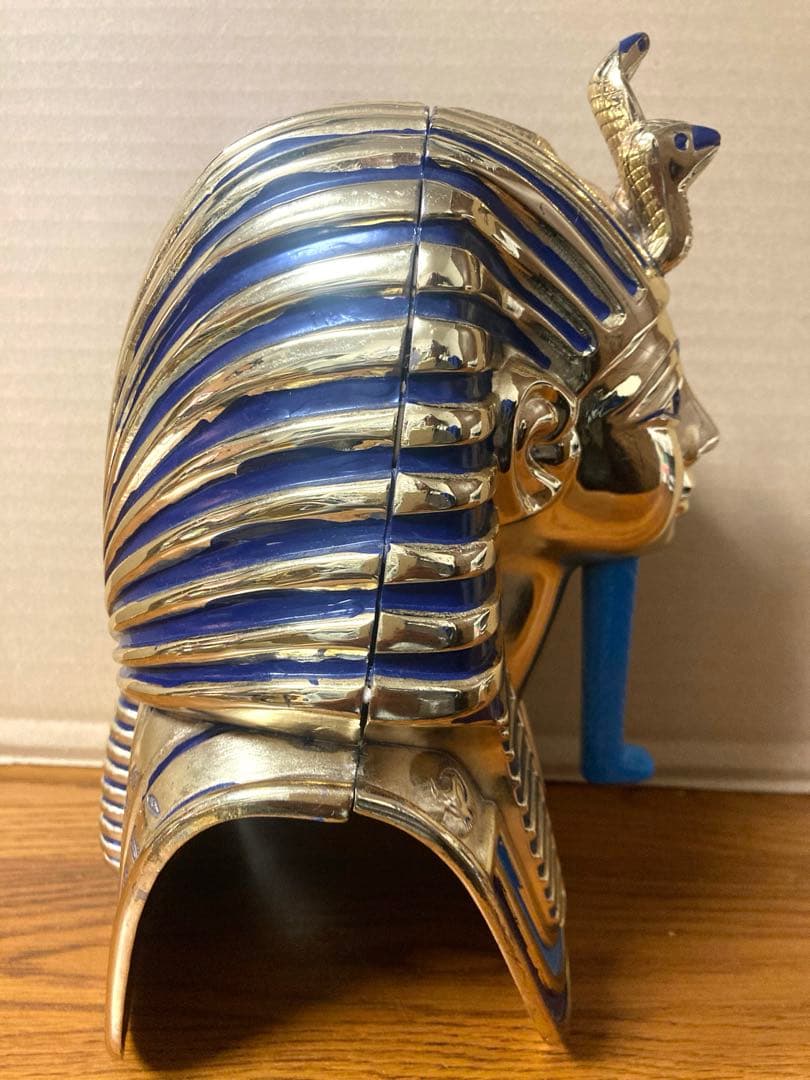 希少 ビンテージ エジプト ツタンカーメン 黄金のマスク 置物 オフジェ 当時物