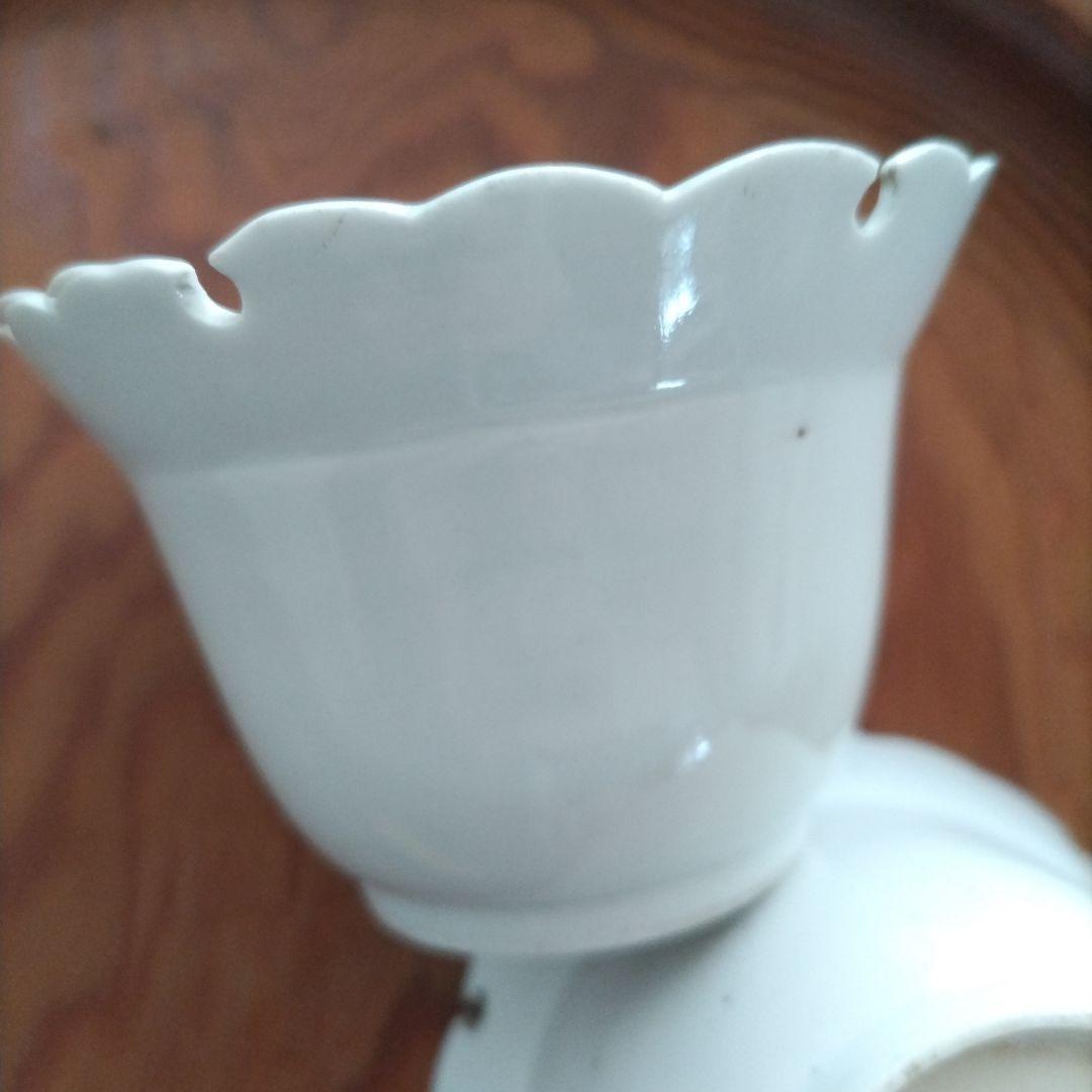 ★ 大珍品 雪輪 白磁 向付 江戸期 アンティーク 骨董