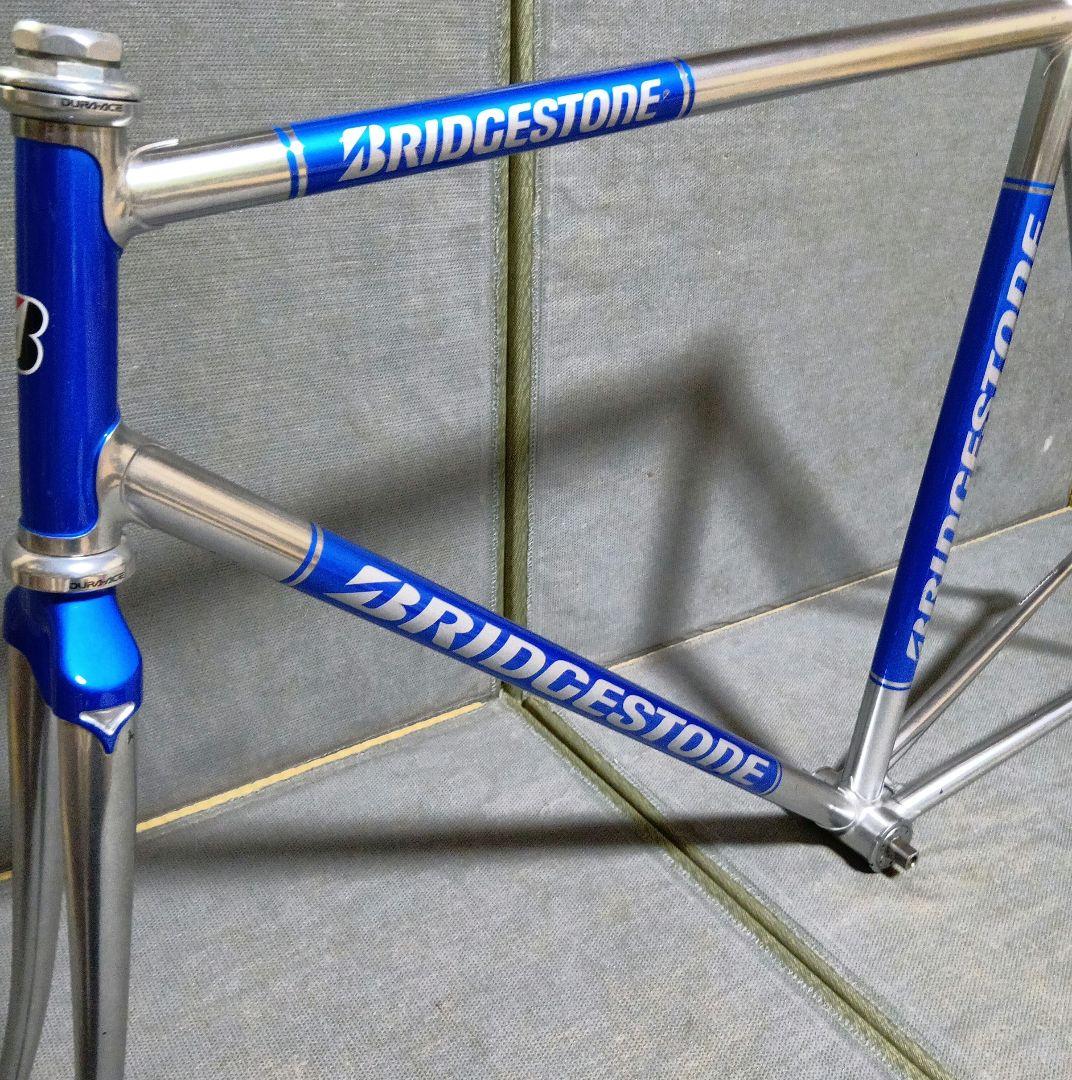 BRIDGESTONE　ピストフレーム　njs クロモリ　競輪　シルバー