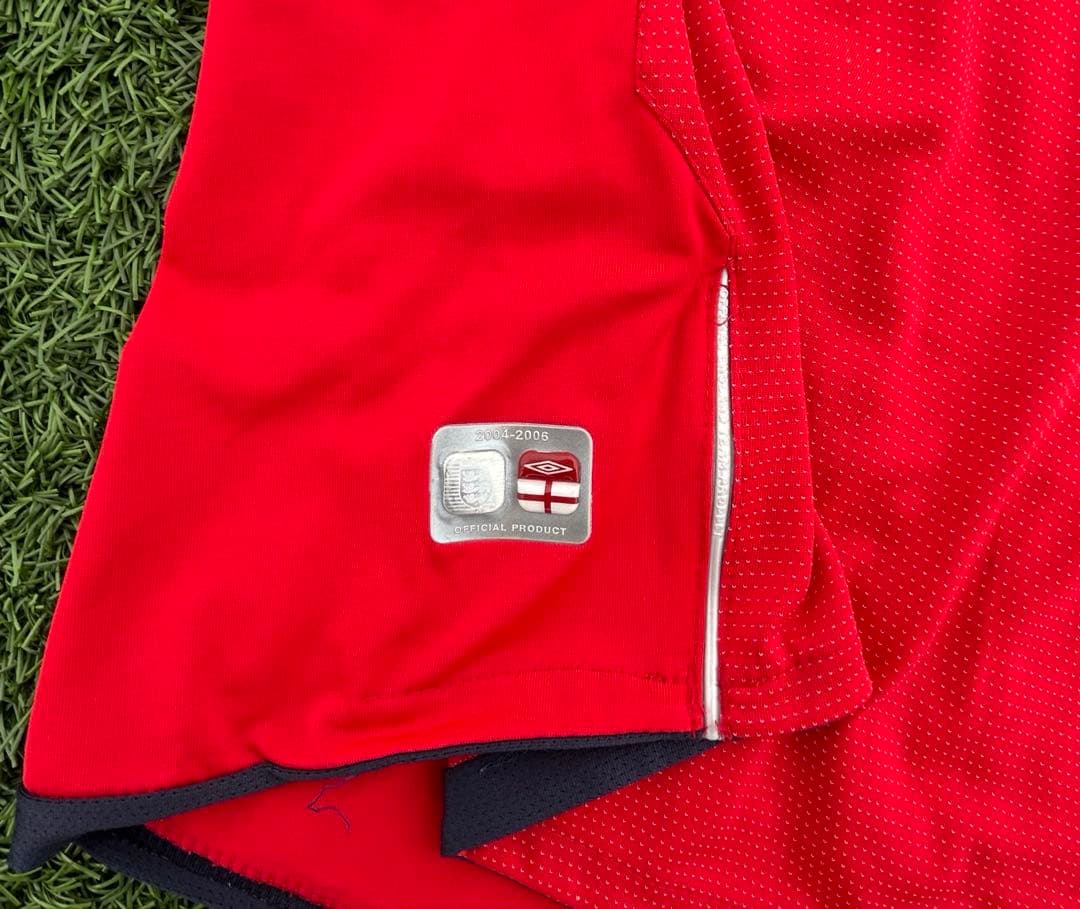 【美品】公式Umbro 00s04〜06イングランド代表 赤 L アウェイ