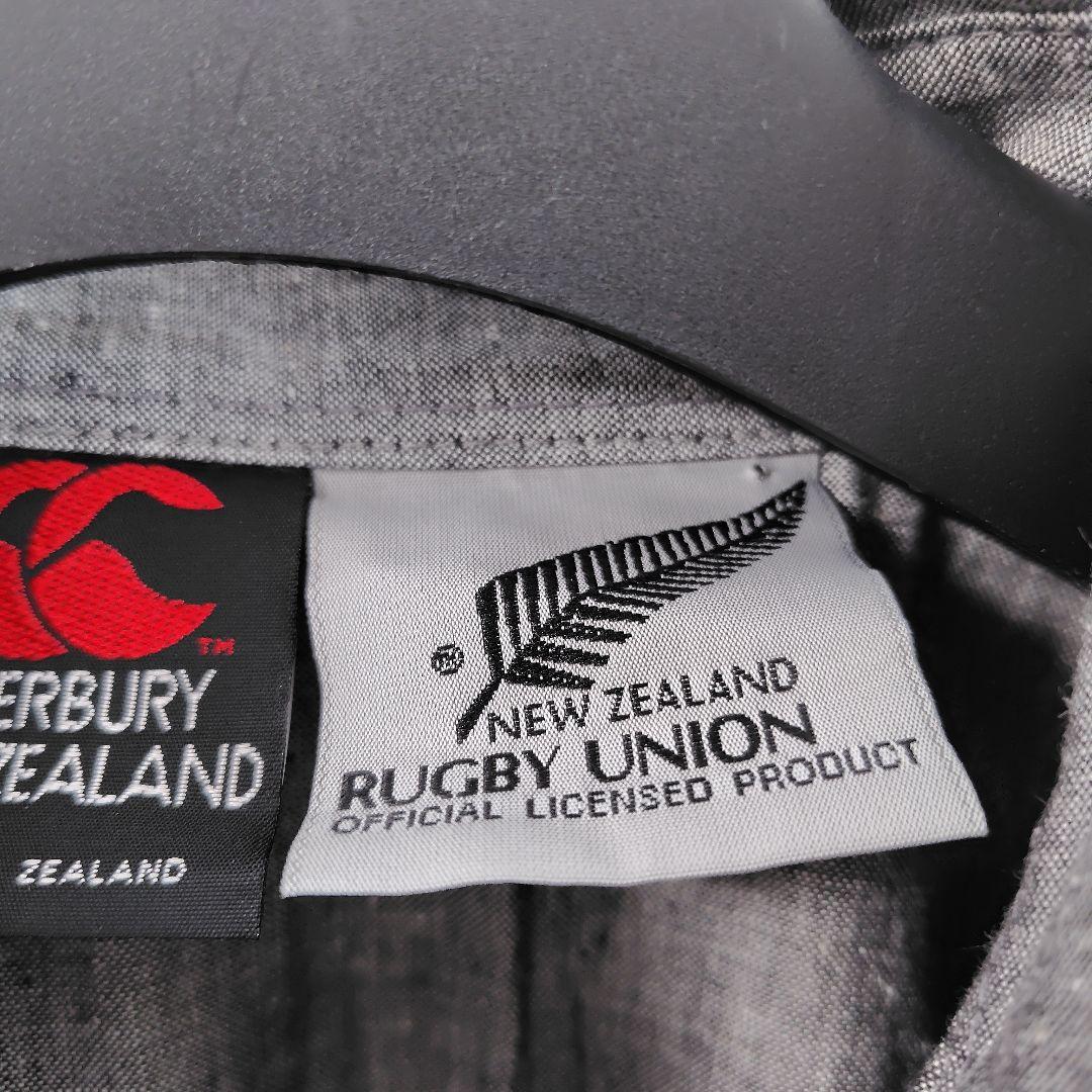 『新品』Canterbury オールブラックス　ラガーシャツ ＮＺ製 サイズＬ