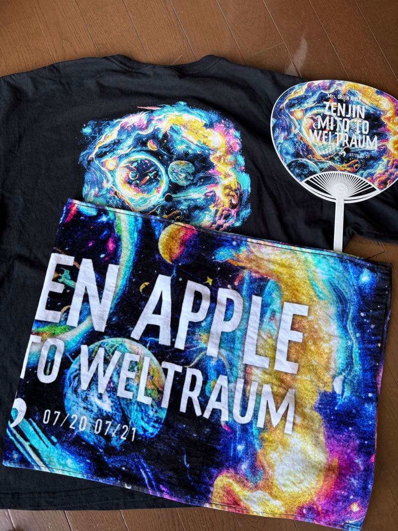 ミセスグリーンアップルゼンジンTシャツXL & タオルとうちわ セットおまけ付