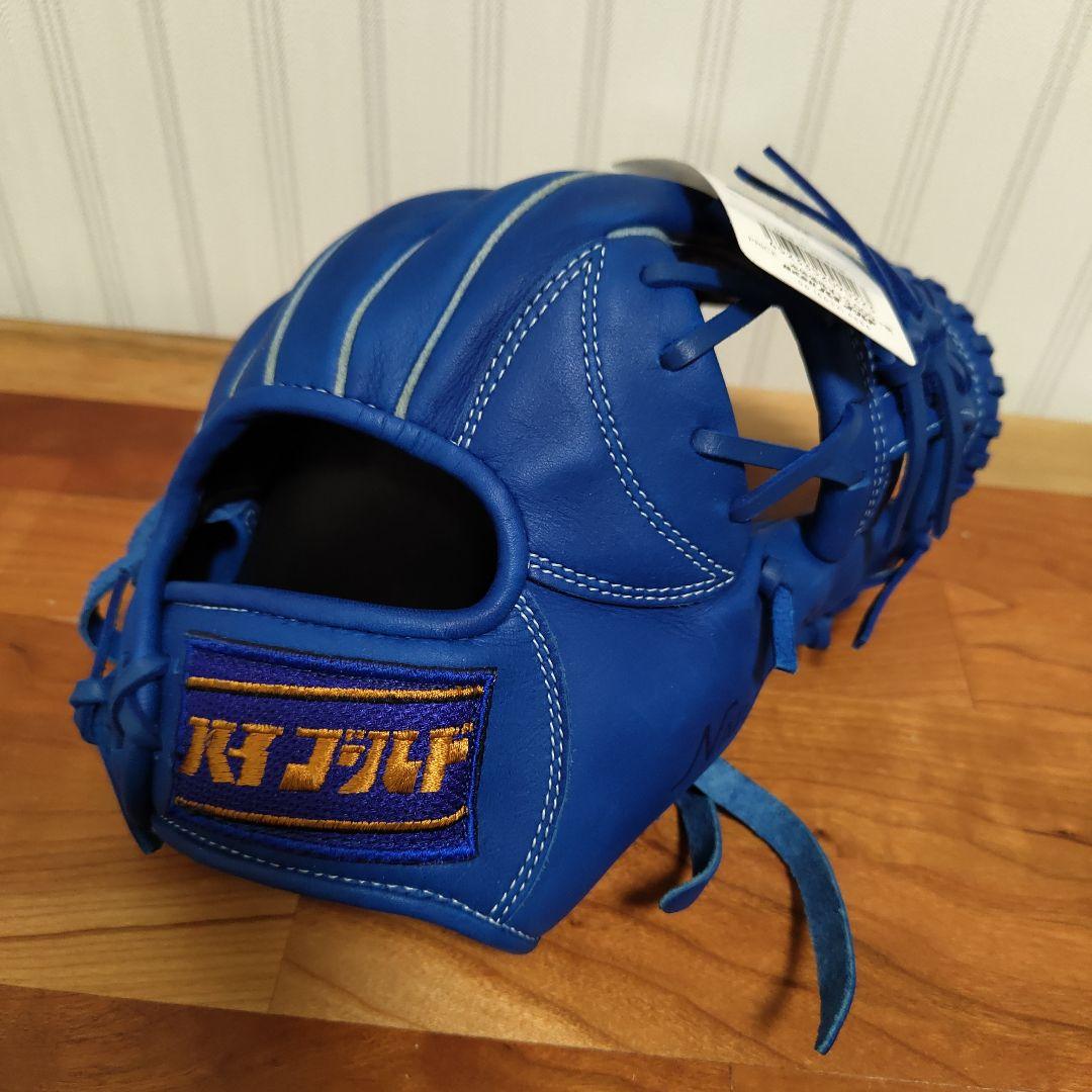 新品 グローブ 少年 軟式 ハイゴールド ジュニア 青 野球 M−Ｌサイズ