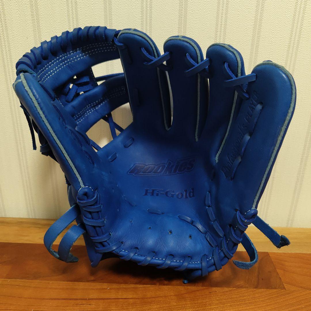 新品 グローブ 少年 軟式 ハイゴールド ジュニア 青 野球 M−Ｌサイズ