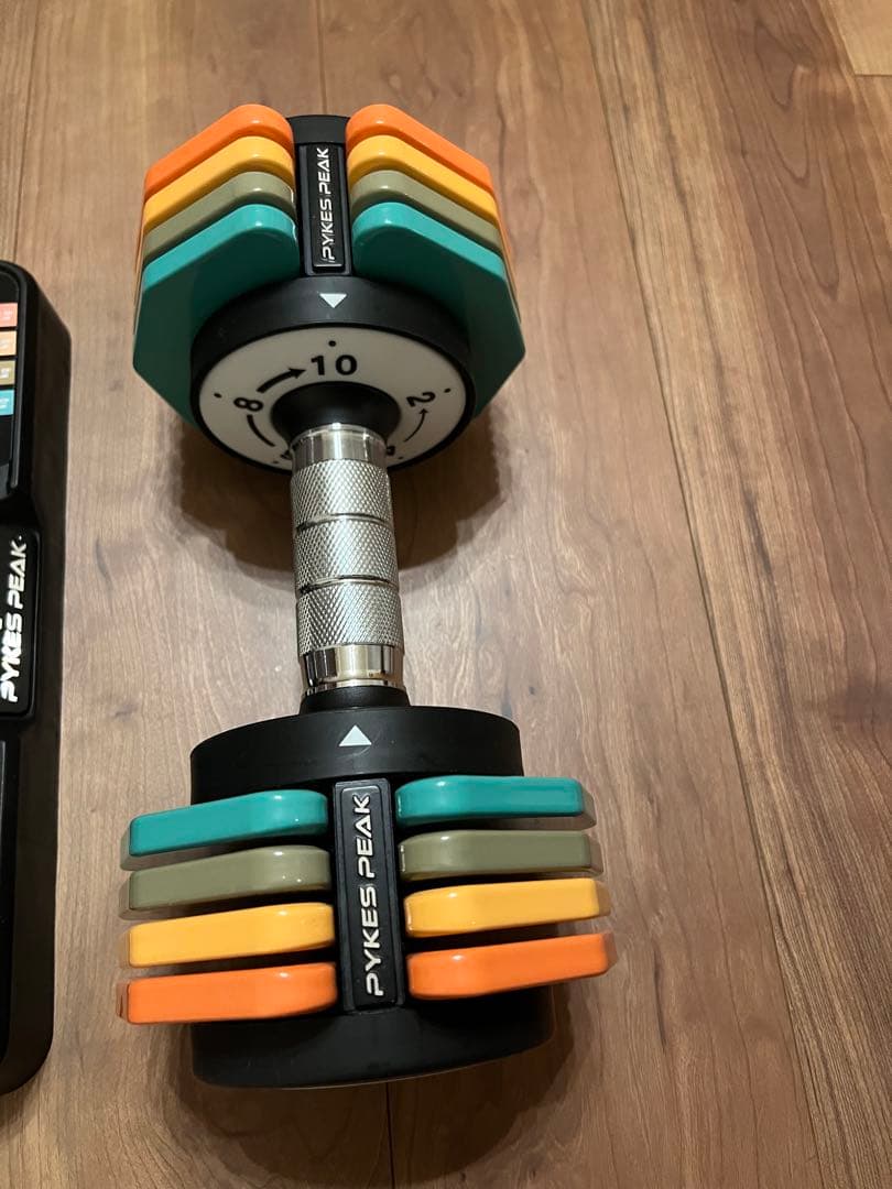 ダンベル 10kg 可変式 レインボー PYKES PEAK 2個セット
