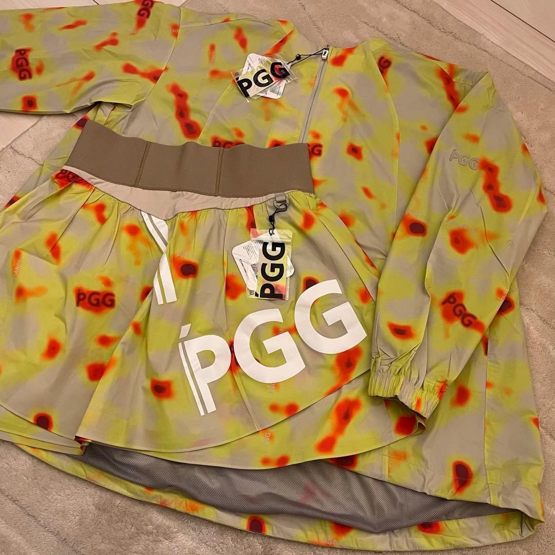新品★82,500円 PGG パーリーゲイツ 春夏ゴルフセットアップ 黄緑1