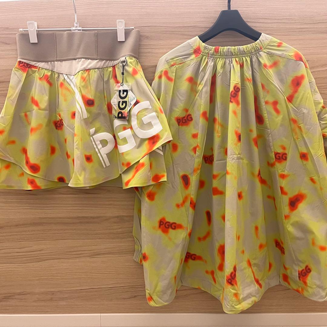 新品★82,500円 PGG パーリーゲイツ 春夏ゴルフセットアップ 黄緑1