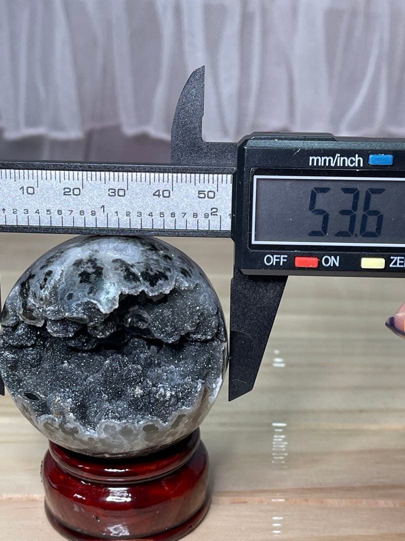 希少 アメジストクラスター　笑口　原石台座付き　 ブラジル産　綺麗 53.6ミリ