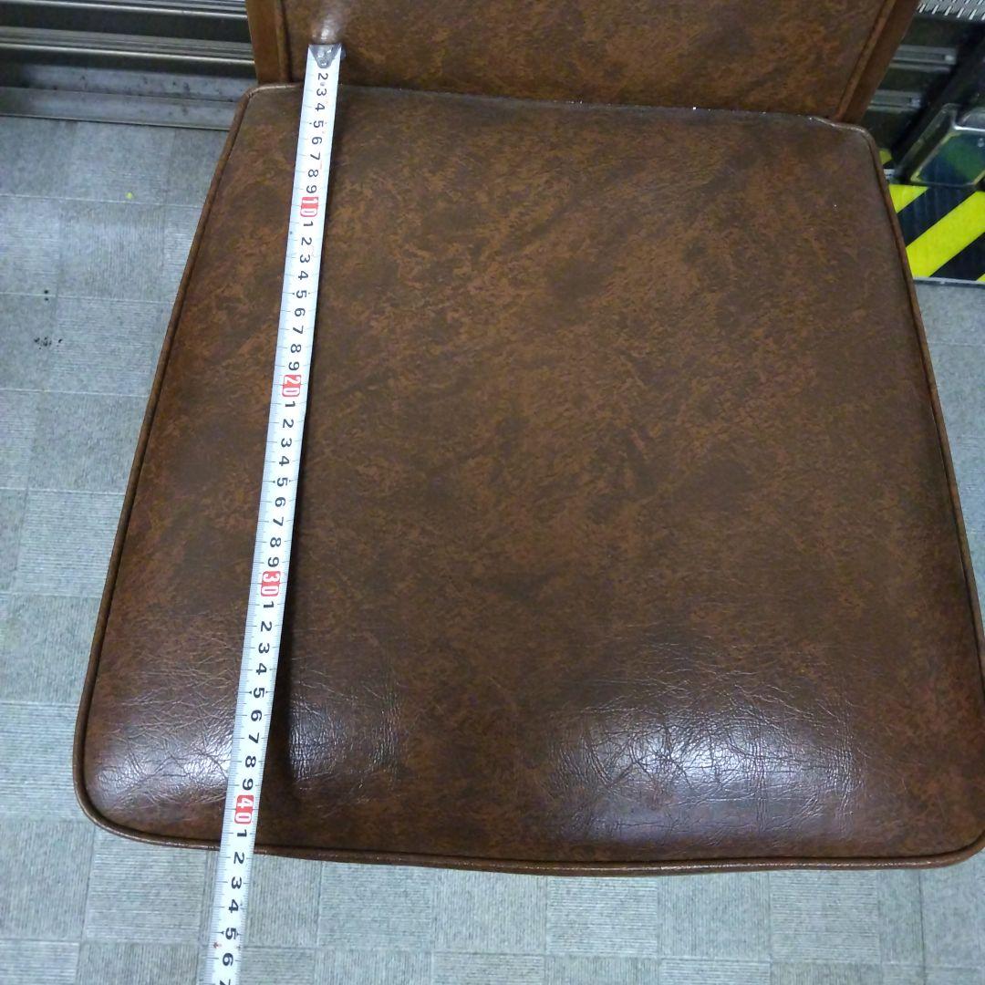 ☆期間限定！【豪華革張りレトロ チェアA現状品】