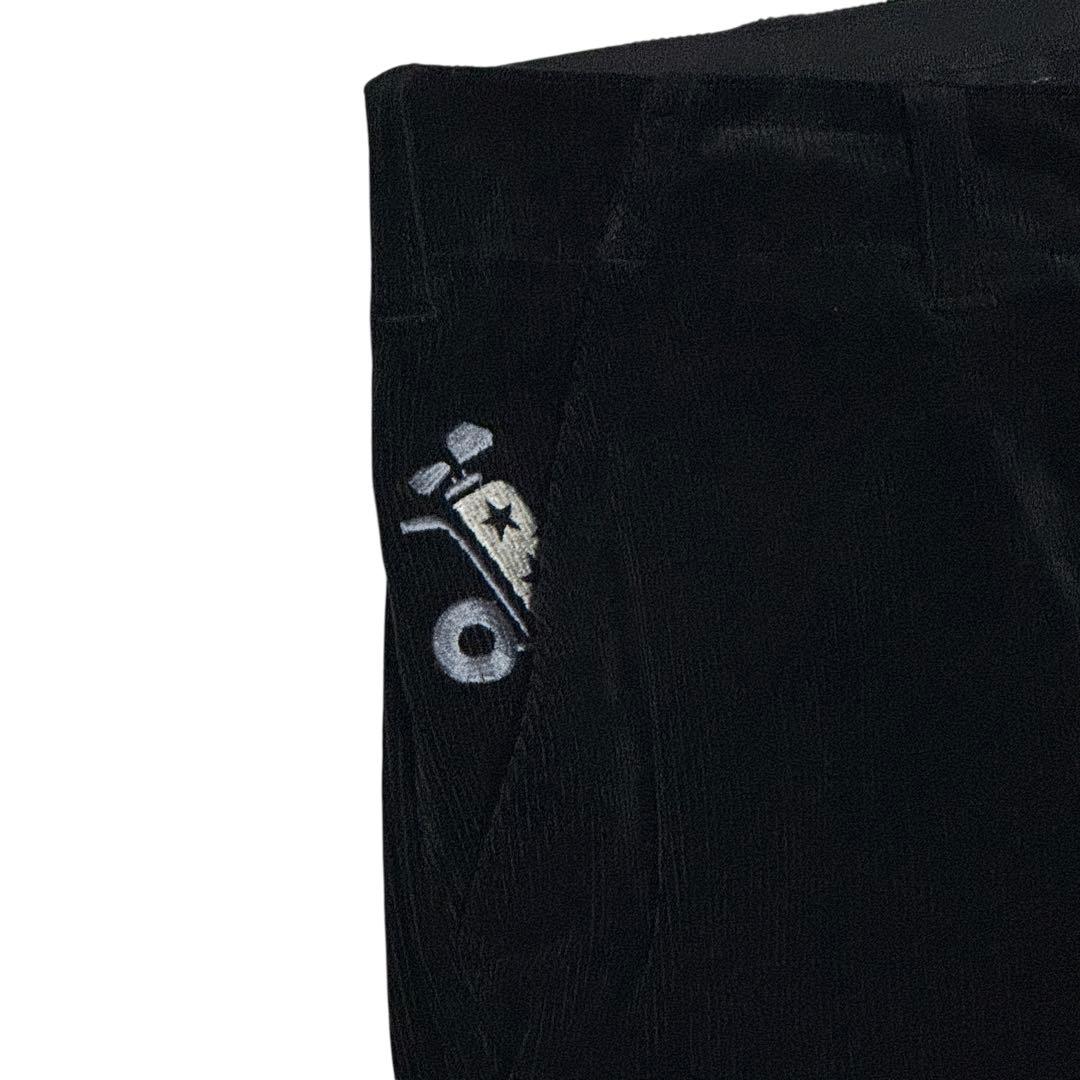 美品BEAMS GOLFビームスゴルフ　コーデュロイパンツ　ブラック　秋冬ワイド
