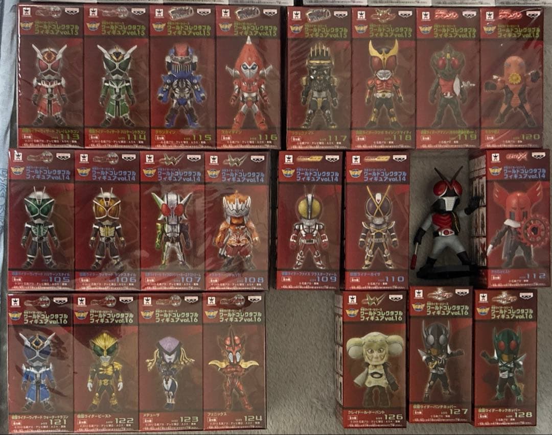 仮面ライダー フィギュア セット　ワーコレ　135個くらい