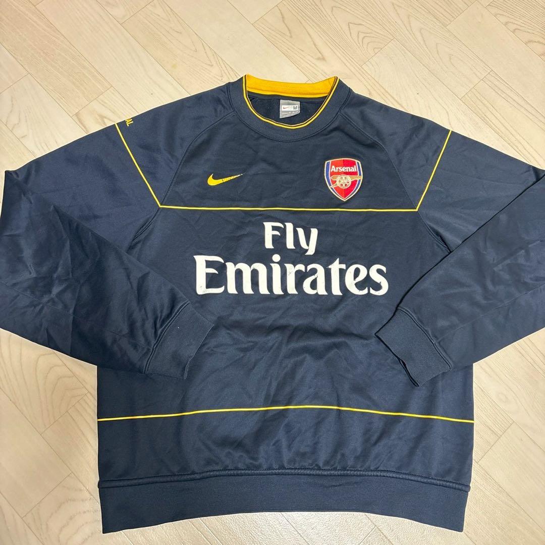 00sアーセナルトレーニングスウェットネイビー　Mサイズ　NIKE　古着