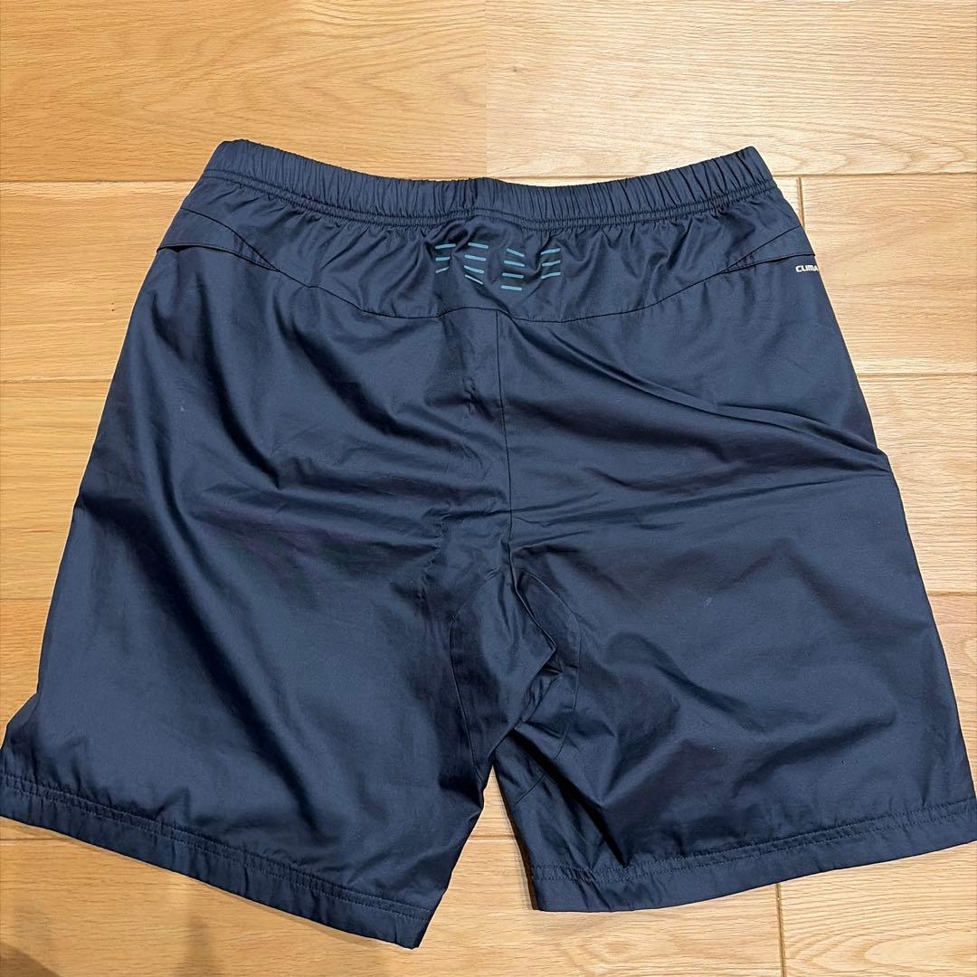 adidas フード付きランニングウェア上下セット ネイビー