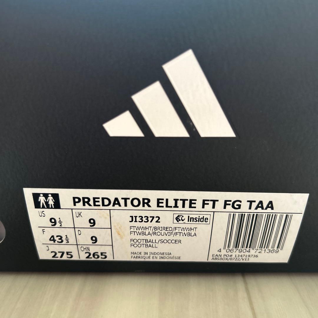 【新品】 Predator Elite FT FG TAA 27.5cm