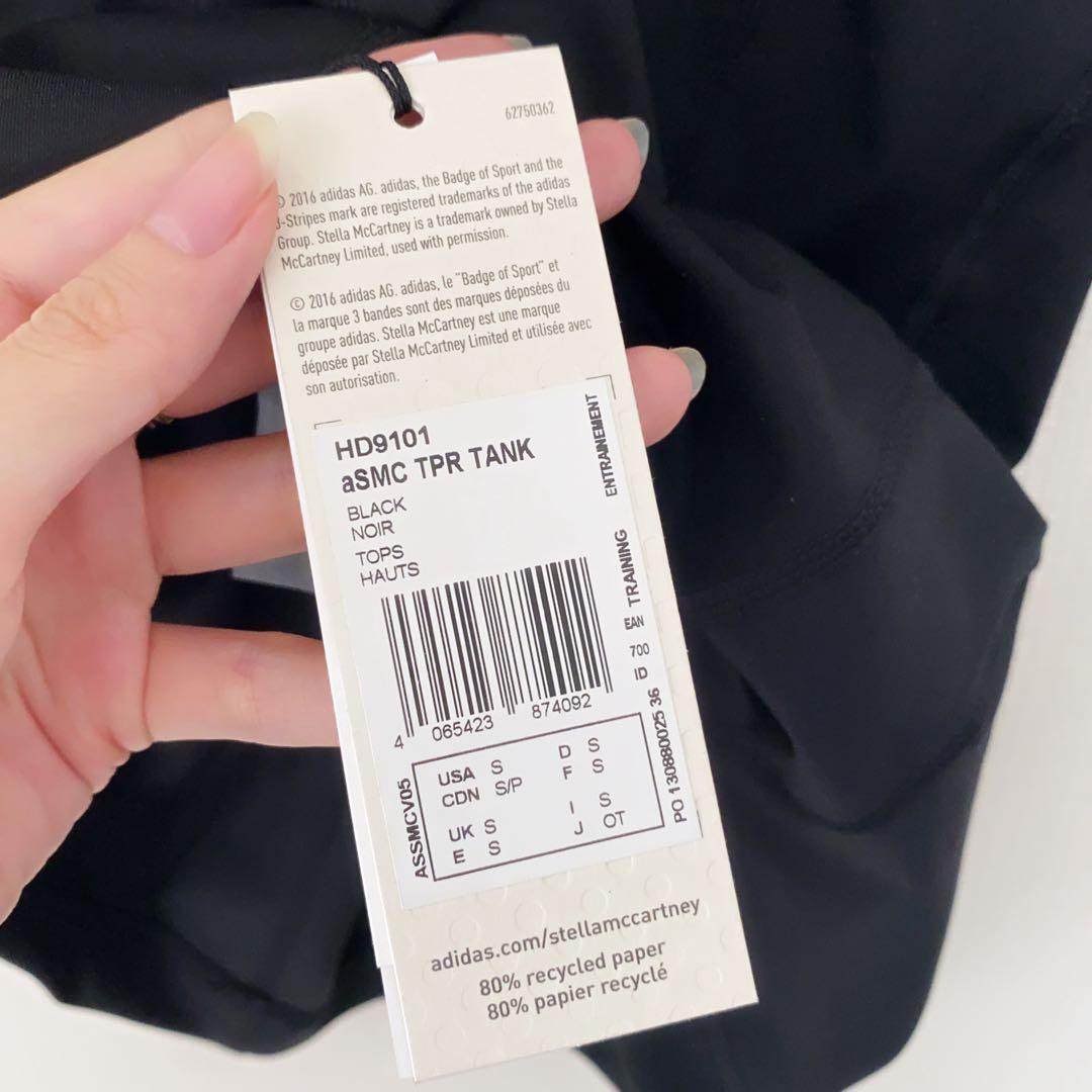 訳あり【新品】adidas ステラマッカートニー タンクトップ ブラック S