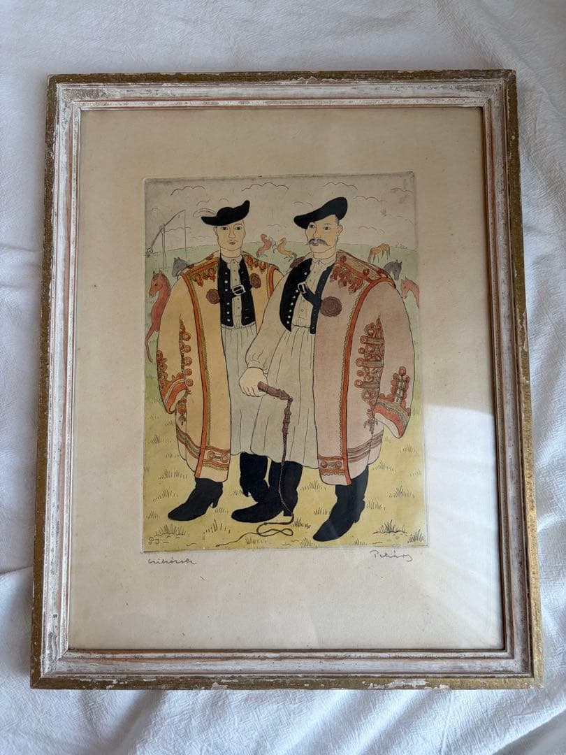 レア　ペカーリ・イシュトヴァーン　版画　1935年　アンティーク